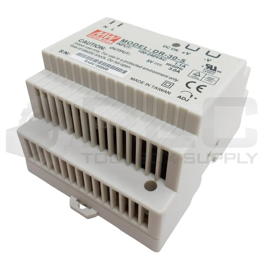 Блок питания MEAN WELL MODEL DR-30-5 100-240VAC DIN RAIL POWER SUPPLY (TPS97)