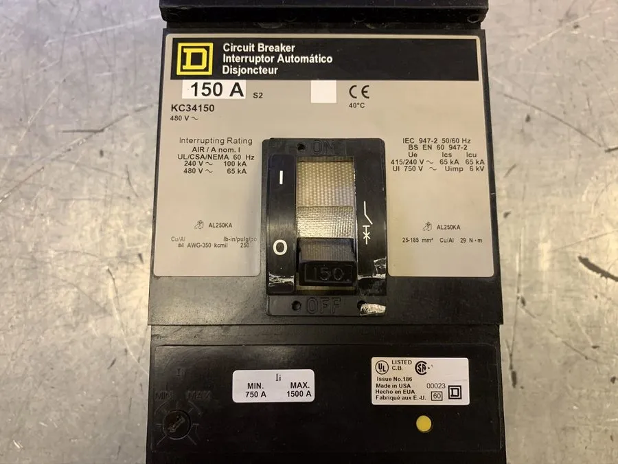 Автоматический выключатель Square D I-line KC34150 150A 3p 480V Circuit Breaker 