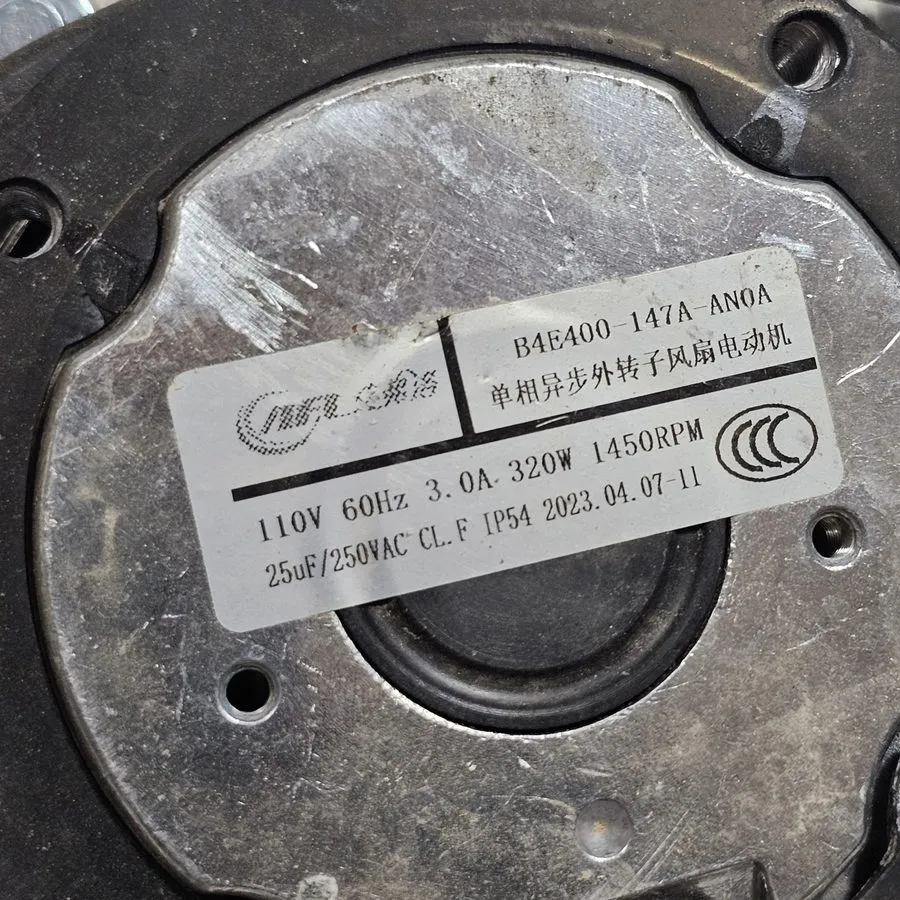 Вентилятор AFL B4E400-147A 110V 320W 3.0A 1450 RPM Centrifugal Fan Motor — фото лота 2