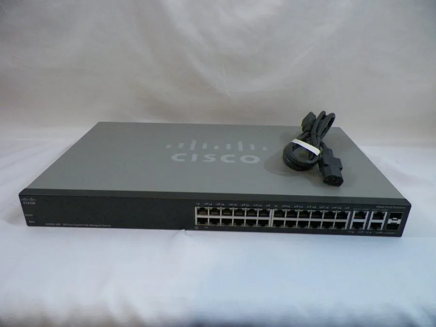 Коммутатор Cisco 28-Port GbE 2xSFP PoE 180W Managed Switch SG300-28P