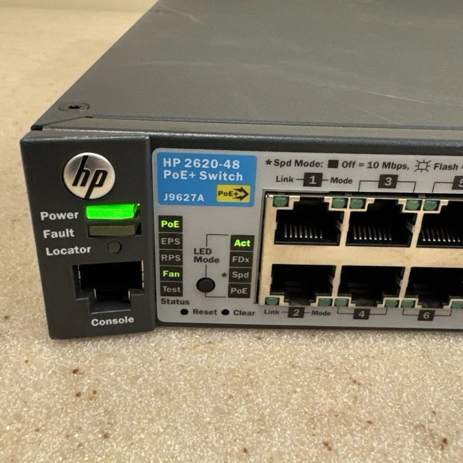 Коммутатор HP SWITCH J9627A 2620-48-POE+ SWITCH 48PORT MANAGED 10/100 ENET — фото лота 1
