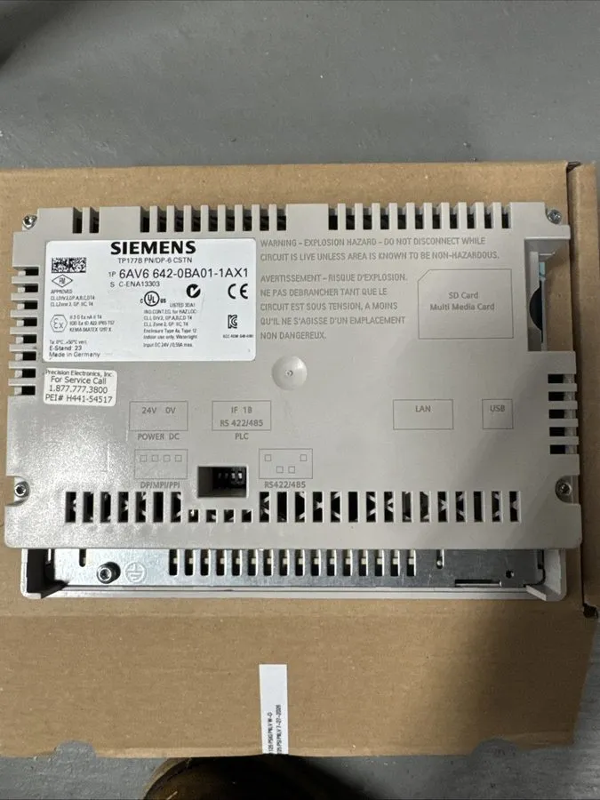 Панель оператора TP177B COLOR PN/DP-6 CSTN 6AV6642-0BA01-1AX1 SIEMENS SIMATIC HM — фото лота 1