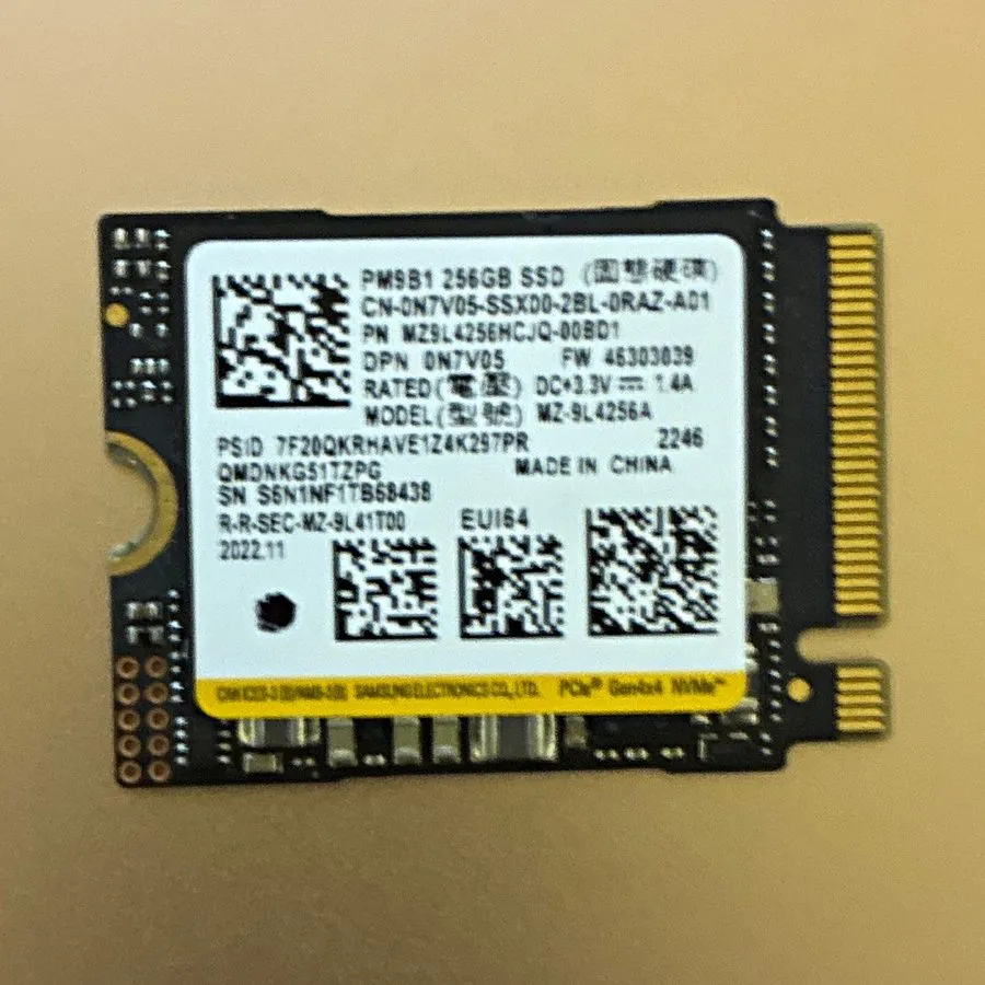 SSD-накопитель Samsung PM9B1 256GB M.2 2230 NVMe PCIe Gen4 Internal SSD