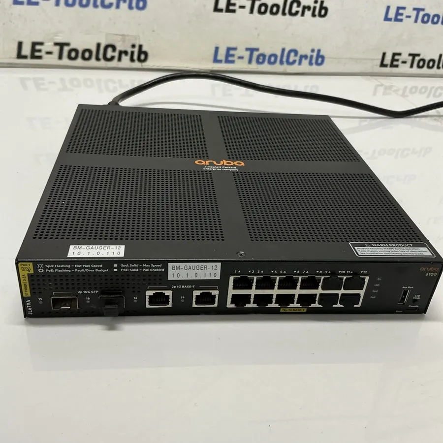 Коммутатор Aruba JL679A 12-Port Gigabit PoE+ Network Switch AE-116 — фото лота 1