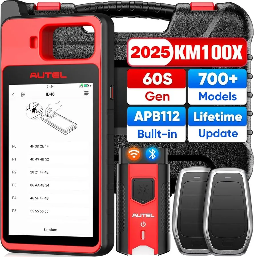 Диагностический сканер Autel Scanner MaxiIM KM100, 2026 Key FOB Programming Car 