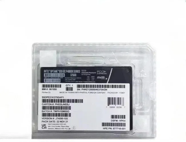 Жёсткий диск P4800X 375G U.2 Ultra Long Life Enterprise Solid State Drive System