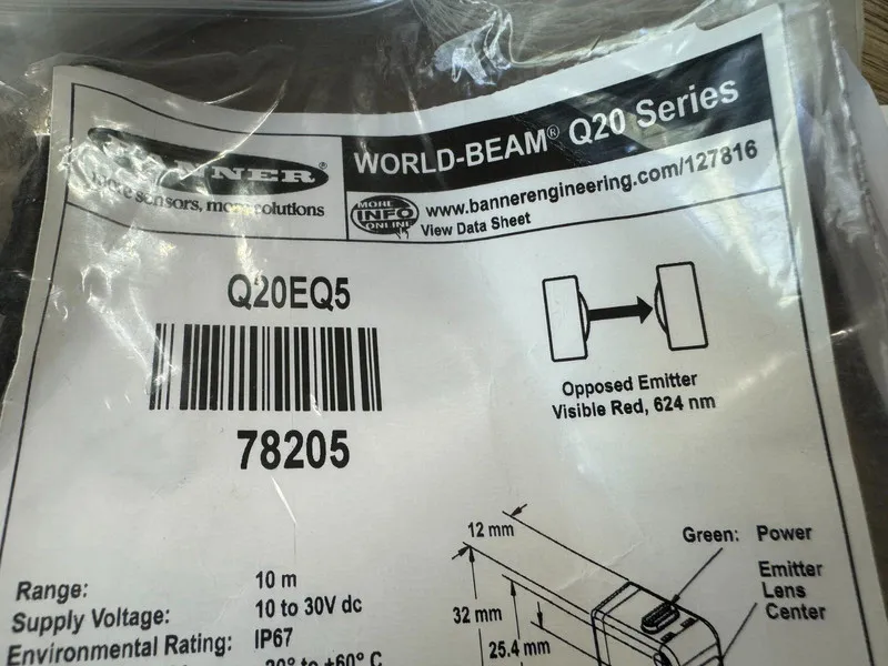 Фотоэлектрический датчик BANNER Photoelectric Sensor Q20EQ5