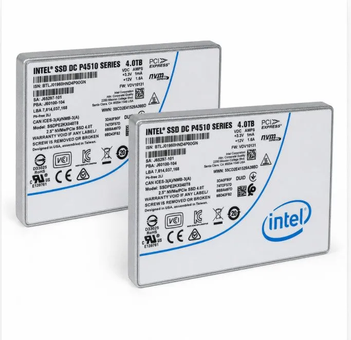 SSD-накопитель Intel P4510 4TB U.2 NVMe PCIe 3.0 2.5" Enterprise SSD SSDPE2KX040