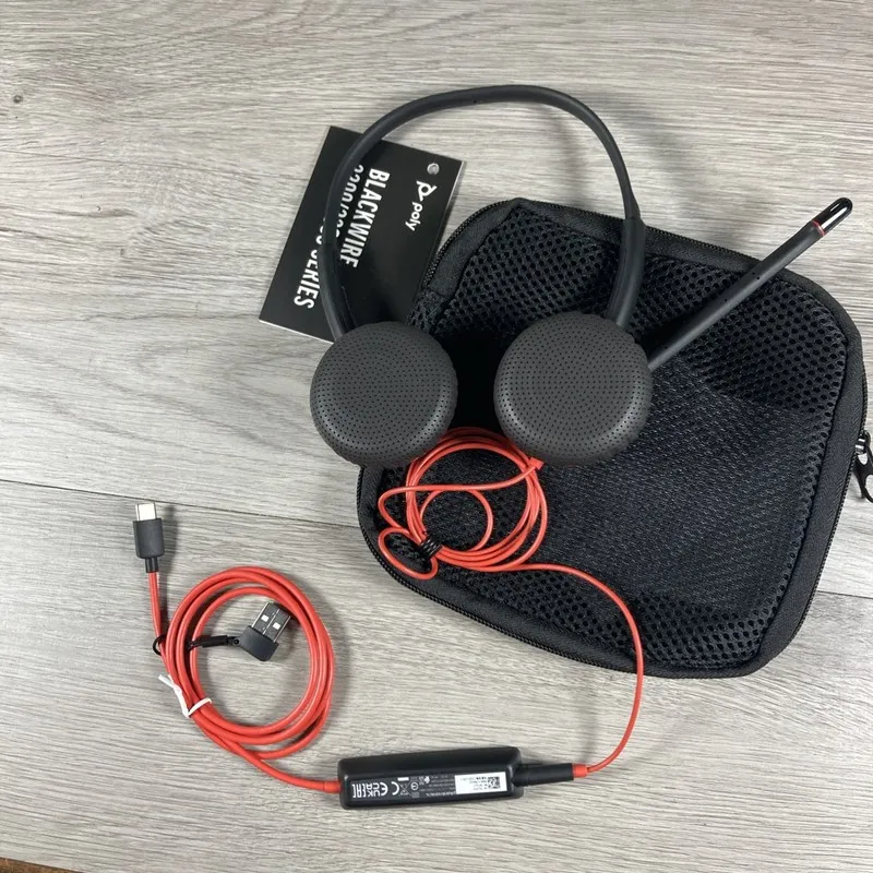 IP-телефон Plantronics Headphones PLT Blackwire USB-C Dual C3225T Headset