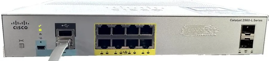Коммутатор Cisco WS-C2960L-8PS-LL 8-Port Small 1U Managed Gigabit PoE Network Sw