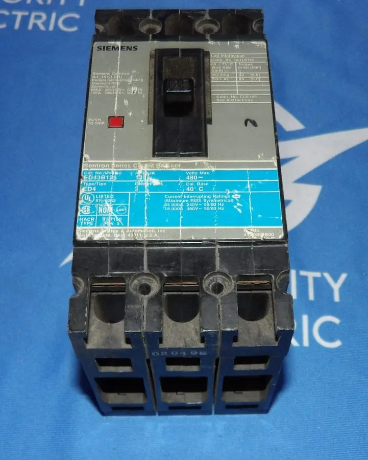 Автоматический выключатель Siemens Sentron Series 3 pole circuit breaker 125A 48