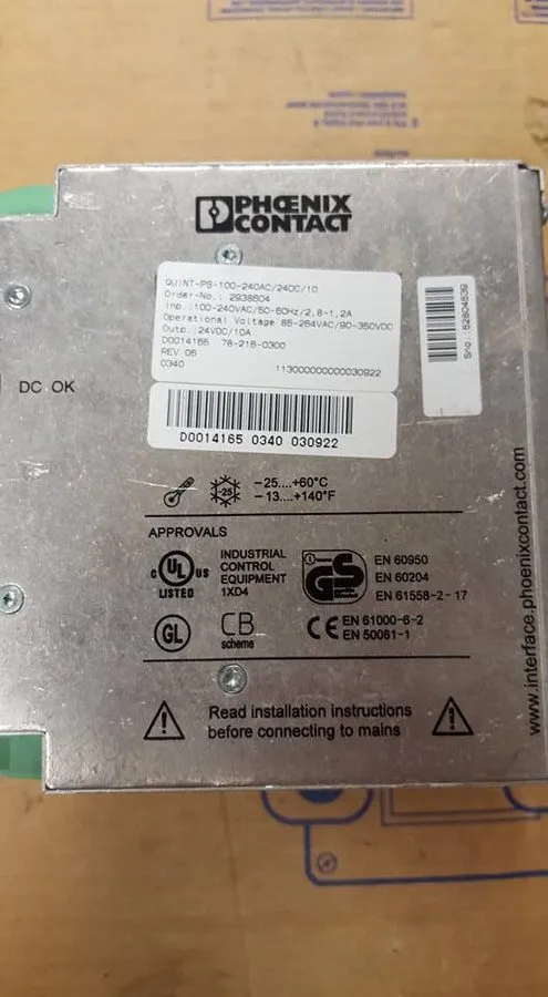 Блок питания PHOENIX CONTACT D0014165 QUINT POWER SUPPLY B58