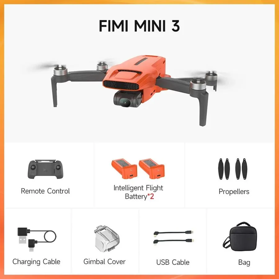 Фотокамера FIMI Mini 3 3‑Axis Gimbal Quadcopter Camera Drone 9KM Transmission 4K