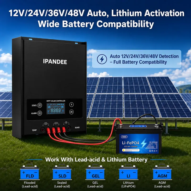 Аккумулятор 3120W 60A MPPT Solar Panel Regulator Charge Controller 12V/24V/36/48 — фото лота 2