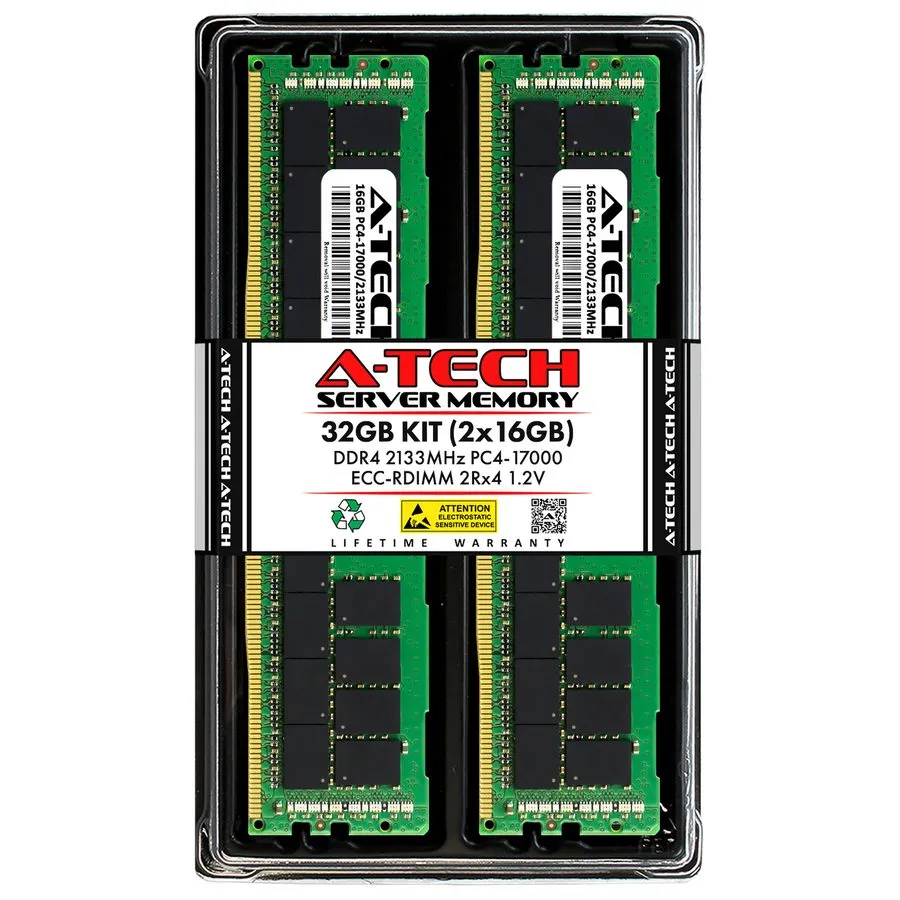 Модуль памяти 32GB (2x 16GB) DDR4 PC4-2133P-R ECC Reg Server RAM для Dell PowerE