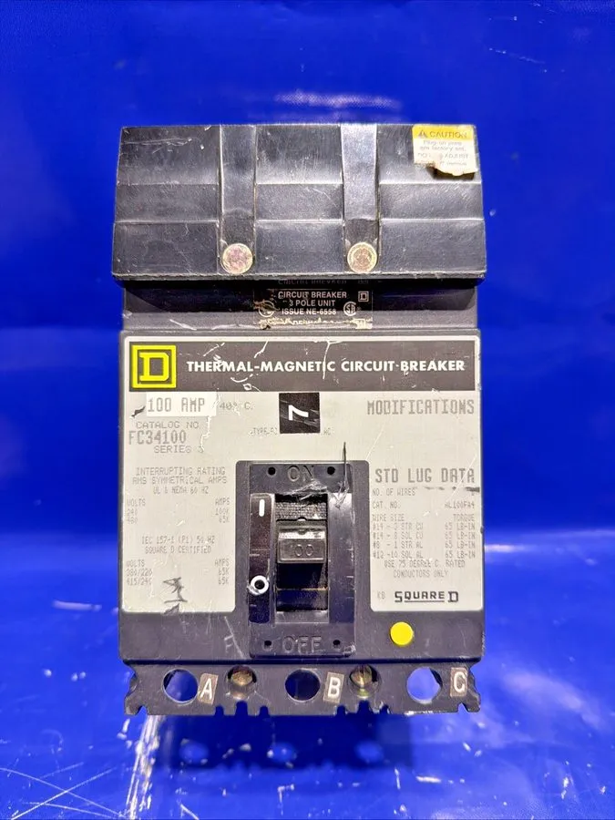 Автоматический выключатель Square D FC34100 circuit breaker Iline 3pole 100 amp 