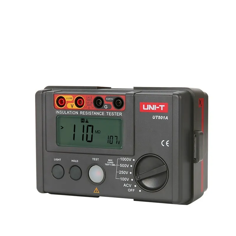 Тестер UNI-T Digital Megohmmeter UT501A Insulation Resistance Tester Black — фото лота 1