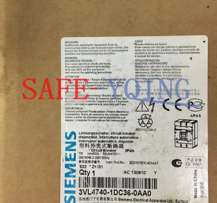 Автоматический выключатель Siemens 3VL4740-1DC36-0AA0 Fixed Molded Case Circuit 