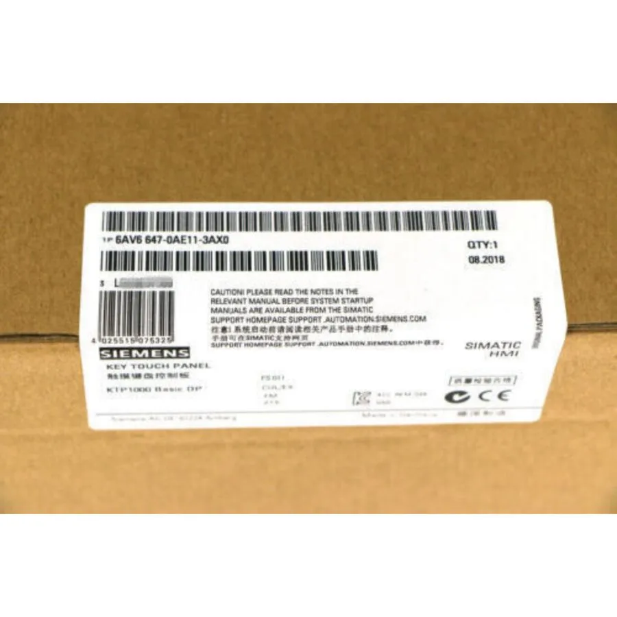 Панель оператора 6AV6647-0AE11-3AX0 SIEMENS HMI KTP1000 Basic Panel 10"