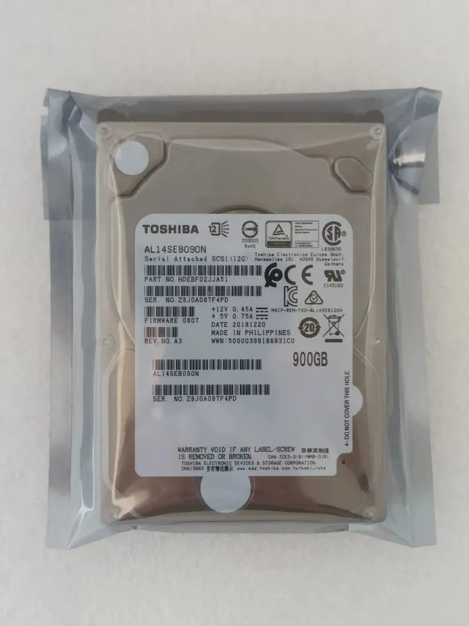 Жёсткий диск Toshiba AL14SEB090N 900GB 2.5" 12Gb/s 10K RPM SAS Hard Drive HDD