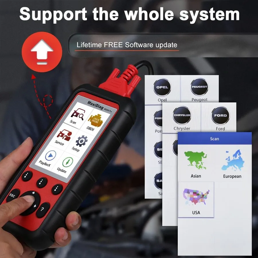 Диагностический сканер Autel MaxiDiag MD808 Pro Automatic Diagnostic Scanner Too