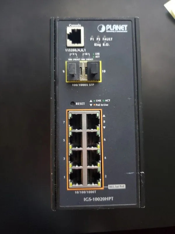 Коммутатор Planet IGS-10020HPT V2 Industrial PoE 10020PT Switch Managed SFP