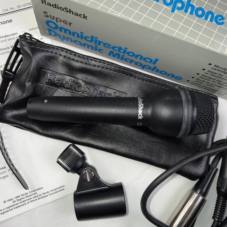 Микрофон Shure Radio Shack Model 33-1070D Omni-Directional Dynamic Microphone VG — фото лота 2