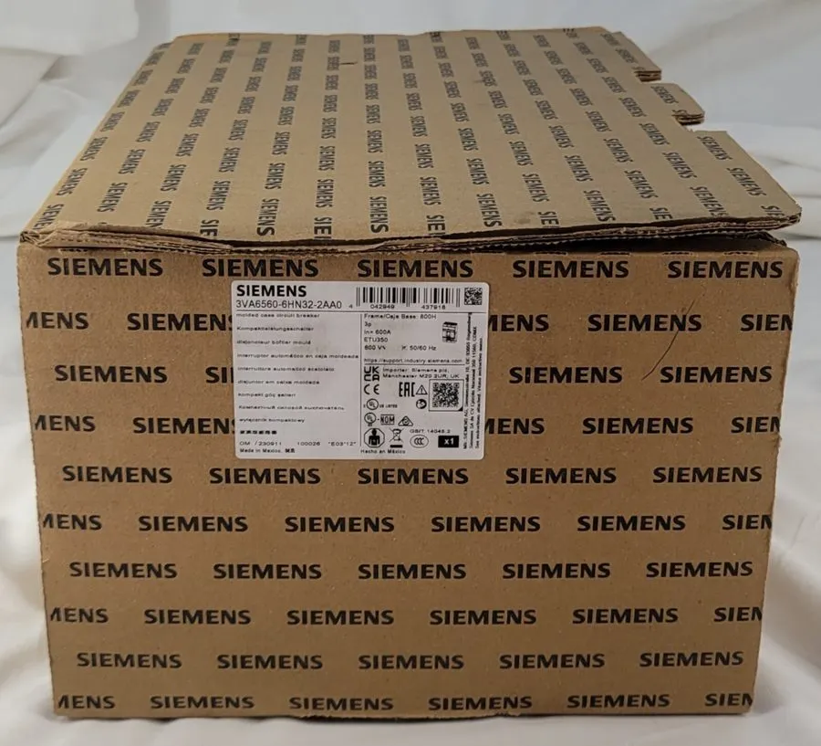 Автоматический выключатель SIEMENS 3VA6 3VA6560-6HN32-2AA0 600A 600V 3P CIRCUIT