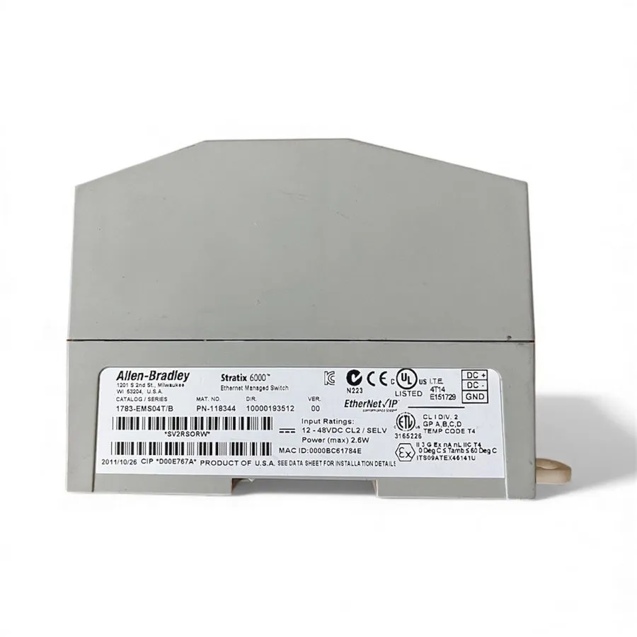 Коммутатор Allen Bradley 1783-EMS04T/B Ethernet Managed Switch, 4-Port RJ45, 12- — фото лота 1