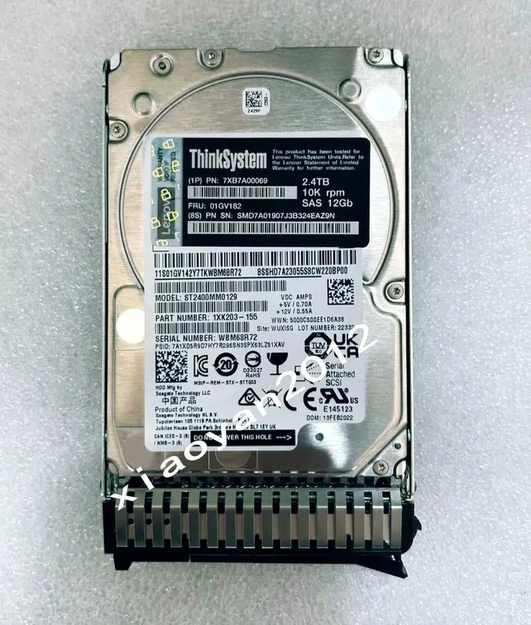 Жёсткий диск NewLenovo 01GV182 2.4TB 10K SAS 12Gb/s 2.5" 512e SED HDD 7XB7A00070
