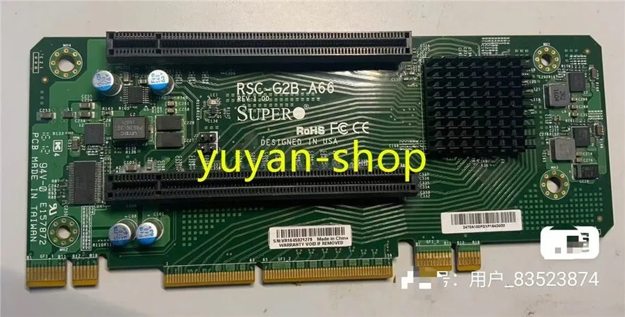Райзер-плата Supermicro RSC-G2B-A66 Riser Card with Plx8747 #T24D YS