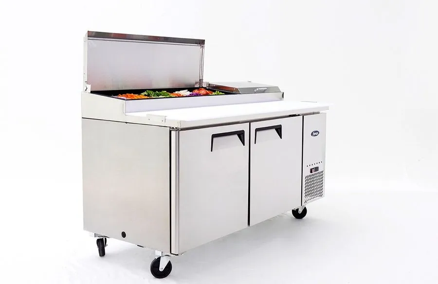 Холодильный шкаф Atosa MPF8202 67" Two Section Reach-In Refrigerated Pizza Prep  — фото лота 1