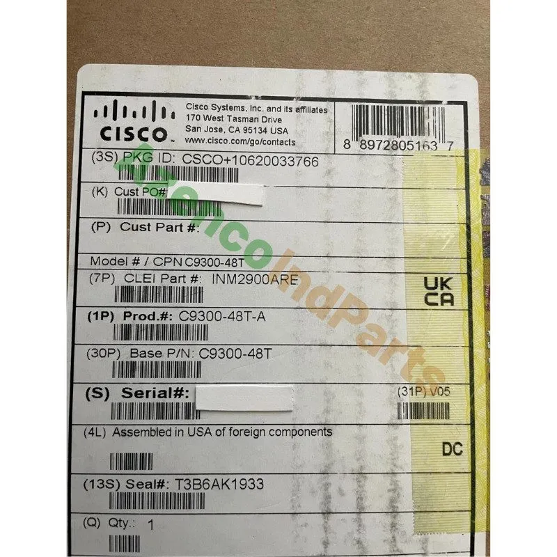 Коммутатор Cisco C9300-48T-A 9300 48-port data only Network Advantage