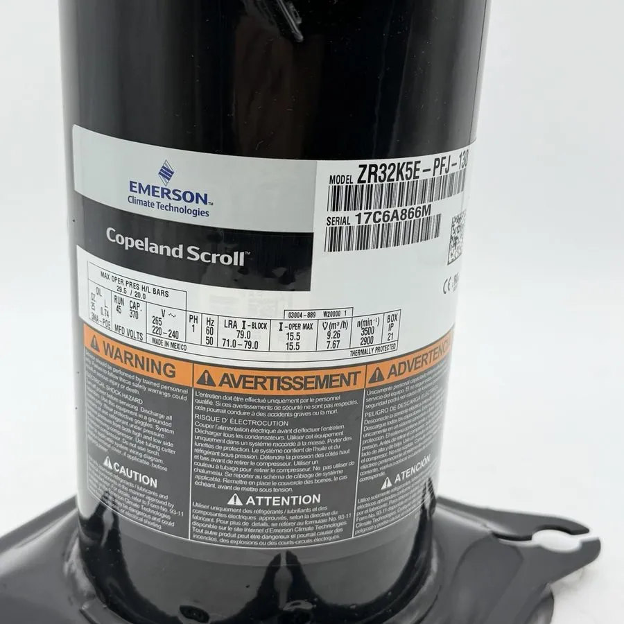 Компрессор factory-sealed Copeland Scroll ZR32K5E-PFJ-130 compressor — фото лота 1