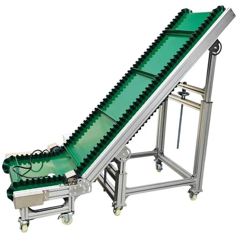 Конвейер Industrial Transport PVC Belt Climbing Conveyor 250W 78.7in Length 15.7 — фото лота 1