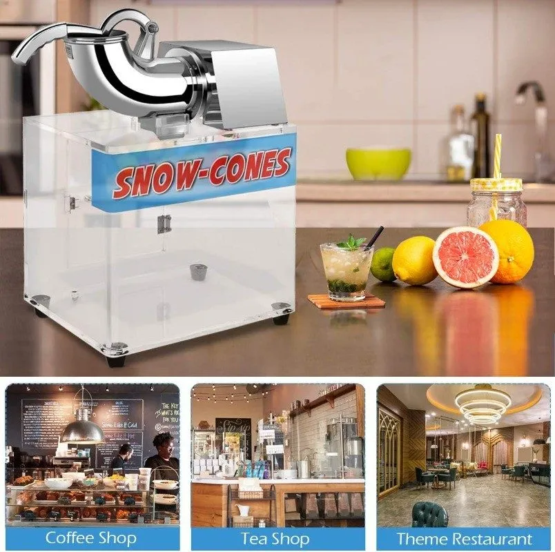 Оборудование для общепита Electric Ice Crusher Shaver Machine Snow Cone Maker Sh — фото лота 1