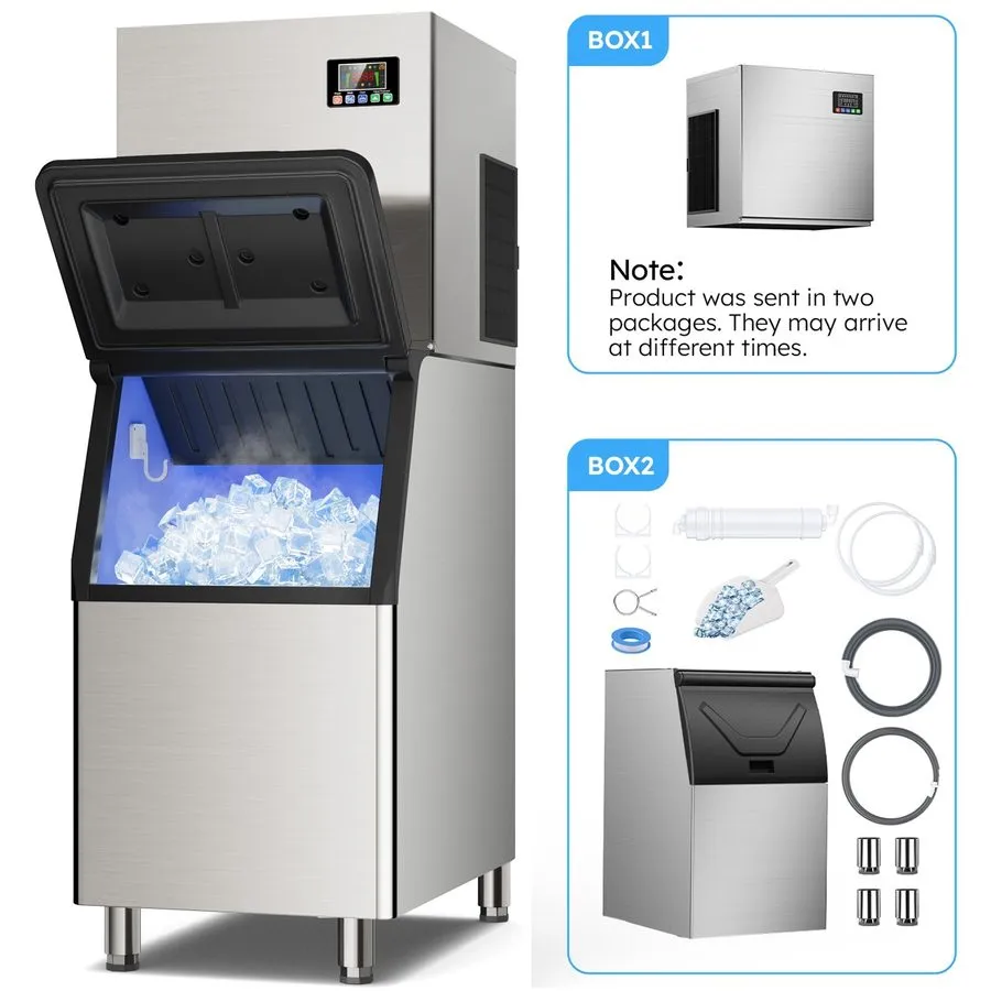 Льдогенератор Commercial ice Machines 550Lbs/24H Ice Maker Machine,400Lbs Large