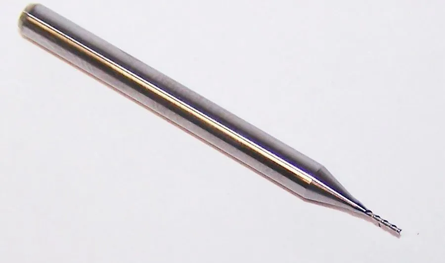 Режущий инструмент 0.50mm (.0197") CARBIDE 2 FL ENDMILL SOFT PLASTIC down cut 16 — фото лота 1