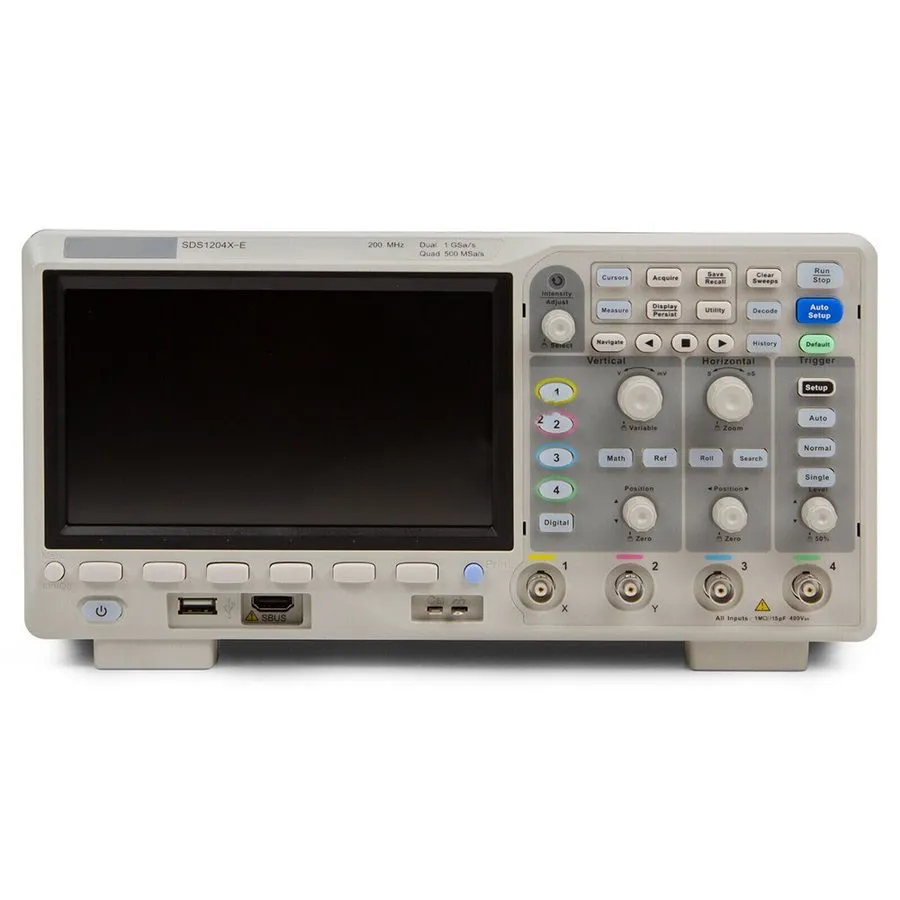 Осциллограф SIGLENT SDS1204X-E 4-CH 200MHz 1 GSa/s 14MB Super Phosphor Oscillosc