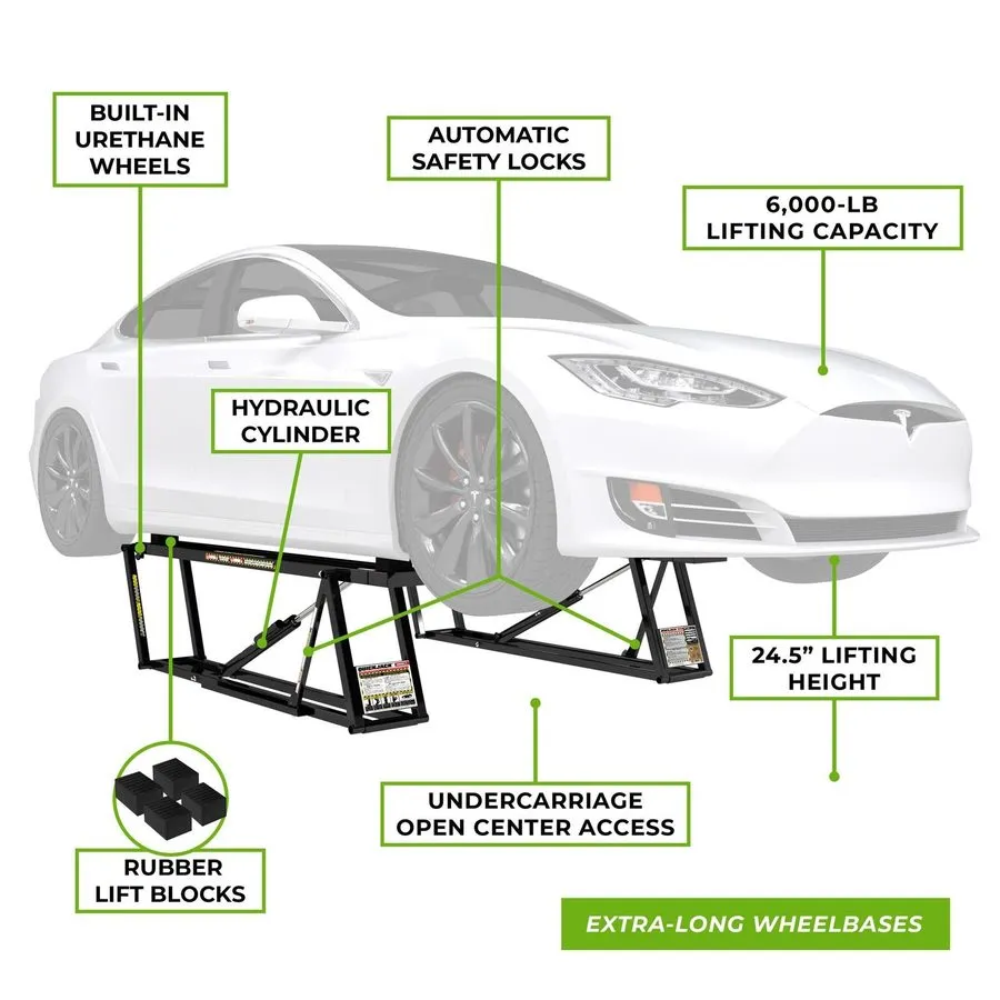 Автоподъёмник QuickJack 6000ELX Super-Long Portable Car Lift 6000 lb. capacity — фото лота 2