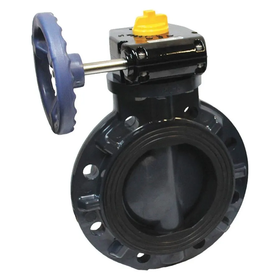 Клапан ASAHI 3793030 Valve,Wafer,PVC,3" Pipe Sz,Gear Handle 442R70 — фото лота 1