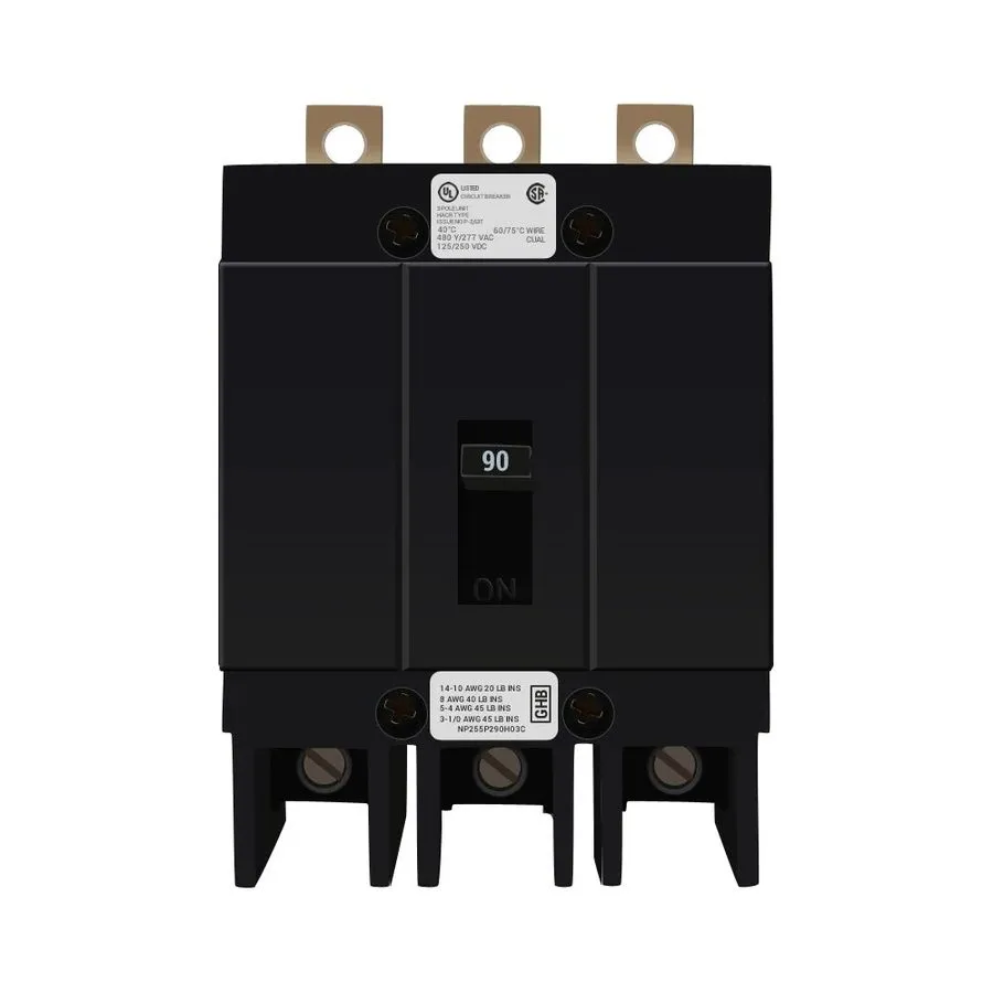 Автоматический выключатель Eaton GHB3090 90 Amp 277/480V 3 Pole GHB Bolt On Circ