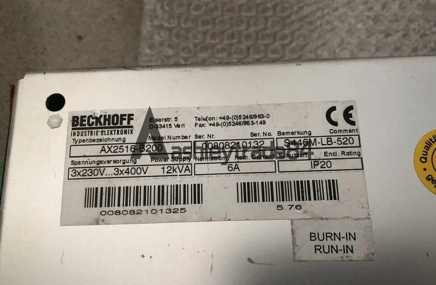 Сервопривод BECKHOFF AX2526 + AX2516-B200 SERVO DRIVE