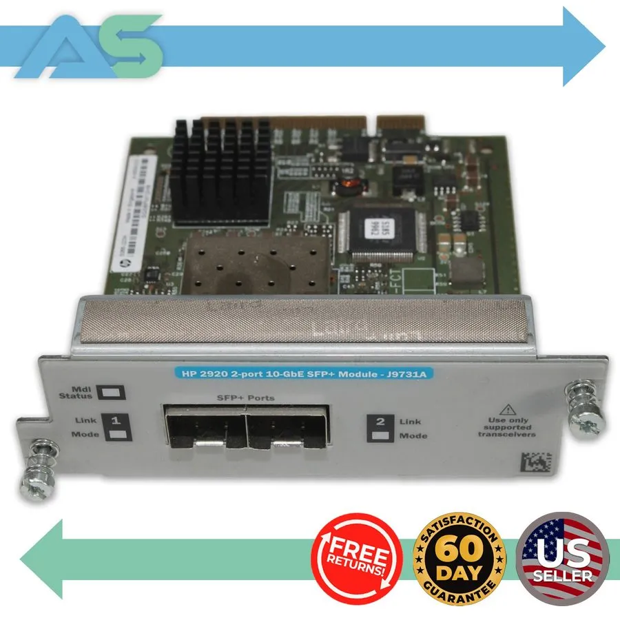 Трансивер J9731A HP HPE Aruba 2920 2-Port 10GbE SFP+ Module 5066-2234 — фото лота 1