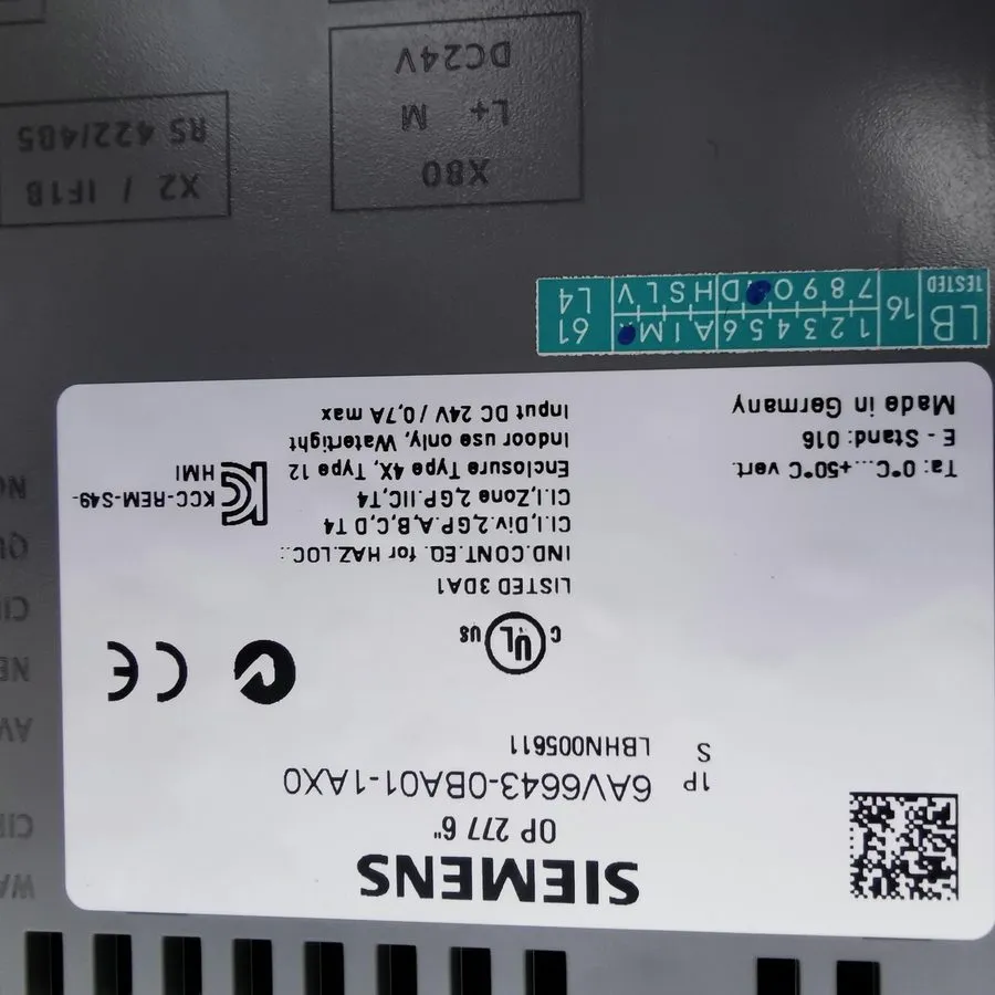 Панель оператора Siemens 6AV6643-0AA01-1AX0 SIMATIC HMI Touch Panel