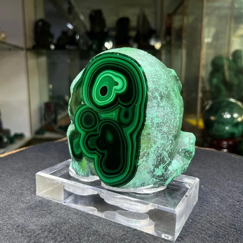 Лабораторный прибор 3.63LB Rare Natural malachite Slice quartz crystal Mineral S — фото лота 2