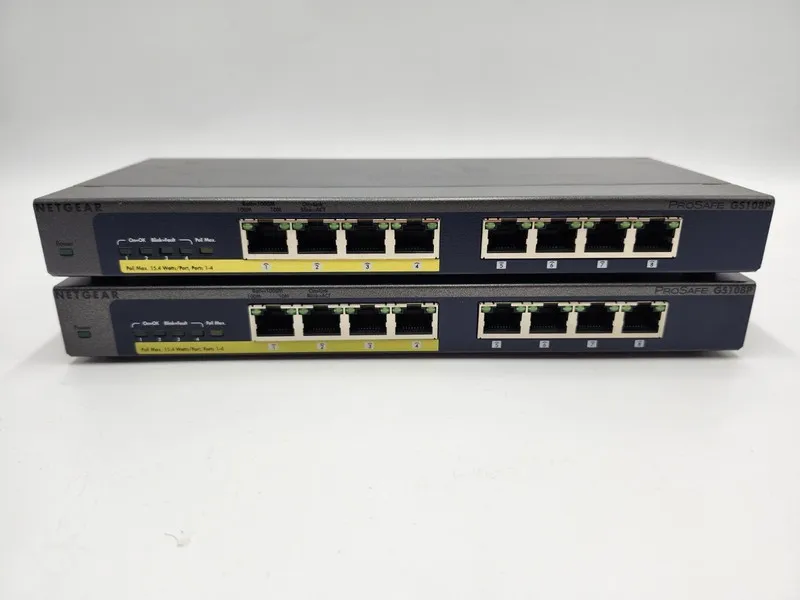 Коммутатор NETGEAR PROSAFE GS108P 8 PORT GIGABIT 4 PORTS POE+ SWITCH 46W