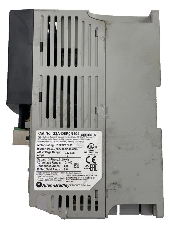 Частотный преобразователь Allen Bradley 22A-D6P0N104 Series A PowerFlex4 AC Driv