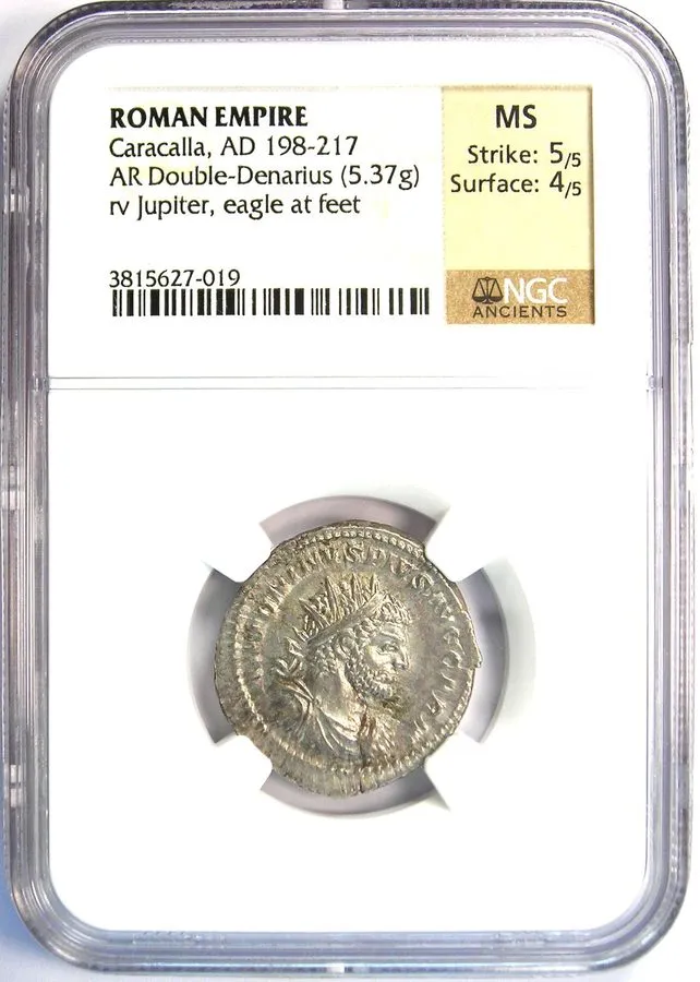 Лабораторный прибор 198-217 AD Caracalla w/Hercules Ancient Roman Silver AR Dena — фото лота 1