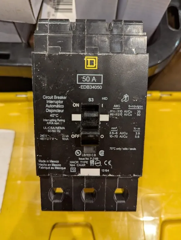 Автоматический выключатель Square D EDB34050 3pole 50amp 480v circuit breaker ty